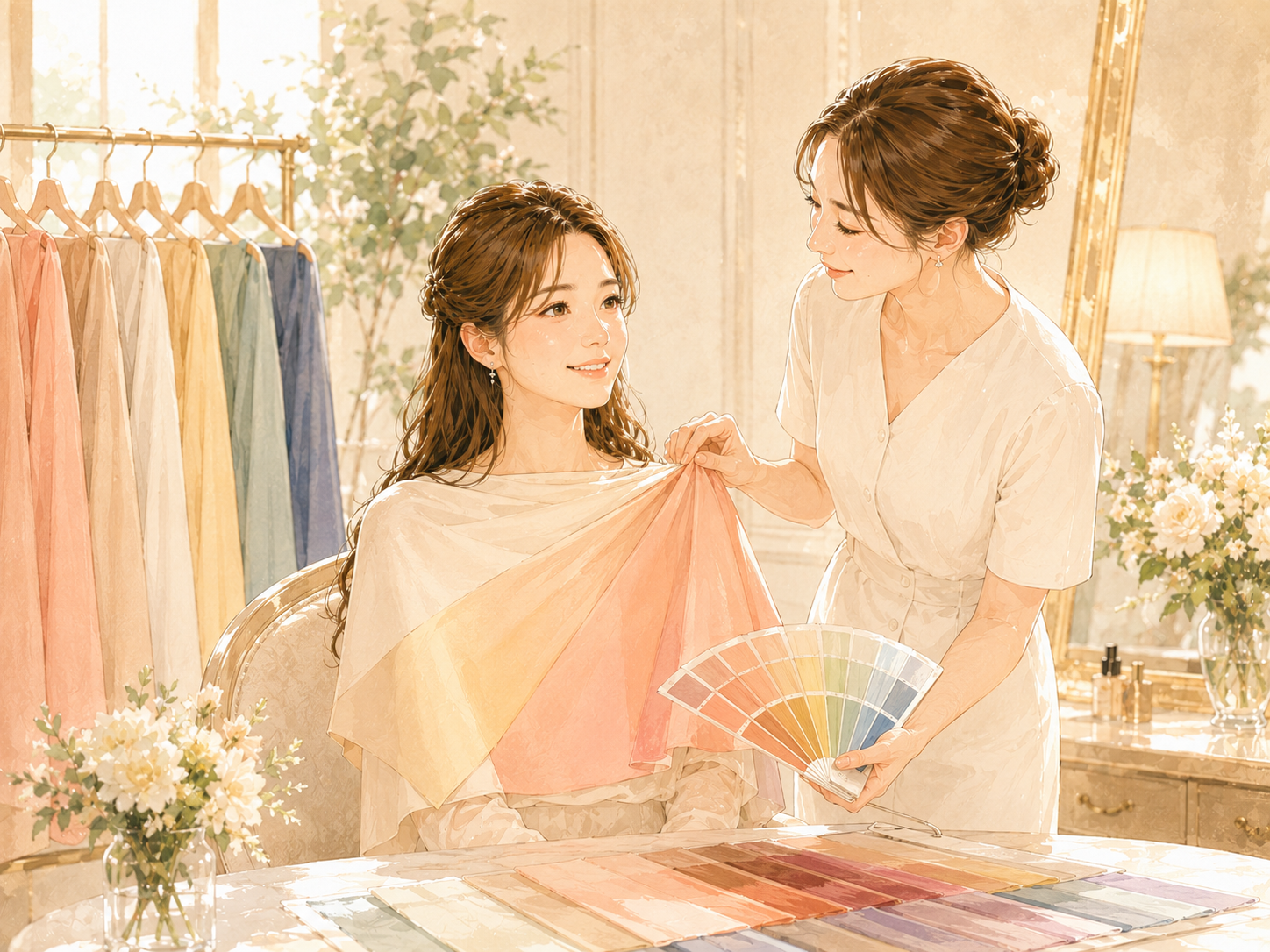 女性向けパーソナルカラー診断サービスのイメージ
