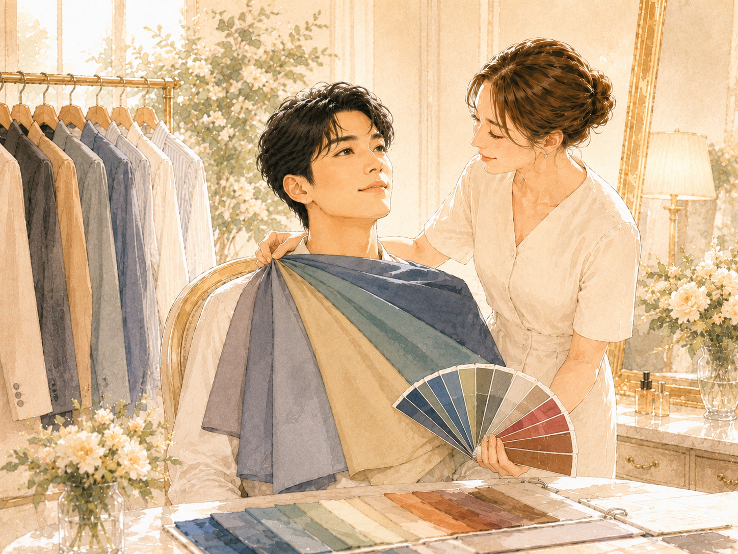 男性向け服装・カラー診断サービスのイメージ